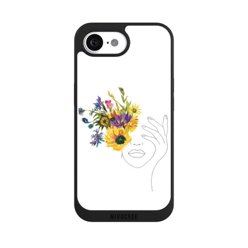 Apple iPhone 16e NIVOpure Line Art Frau Sonnenblumen