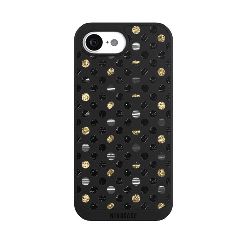 Apple iPhone 16e NIVOpure Gold Black Polka Dots