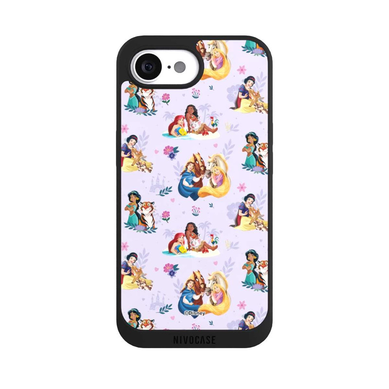iPhone 16e NIVOpure Princess Floral Pattern Purple