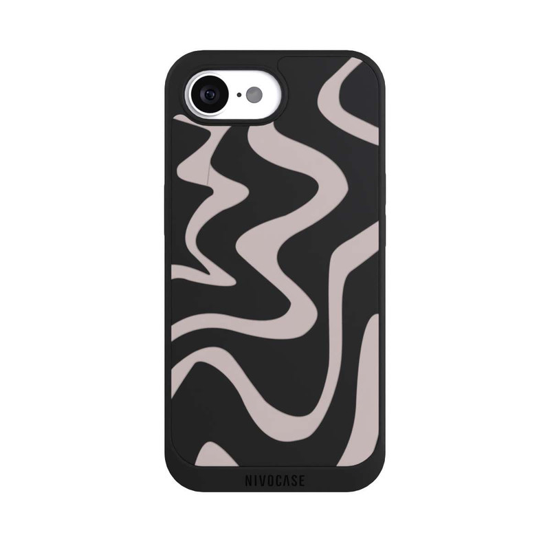 iPhone 16e NIVOpure Trendy Lines Brown Transparent