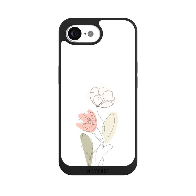 iPhone 16e NIVOpure Flower Line Art Green
