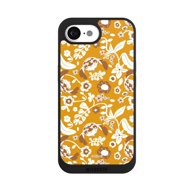iPhone 16e NIVOpure Stitch Floral Mustard Pattern