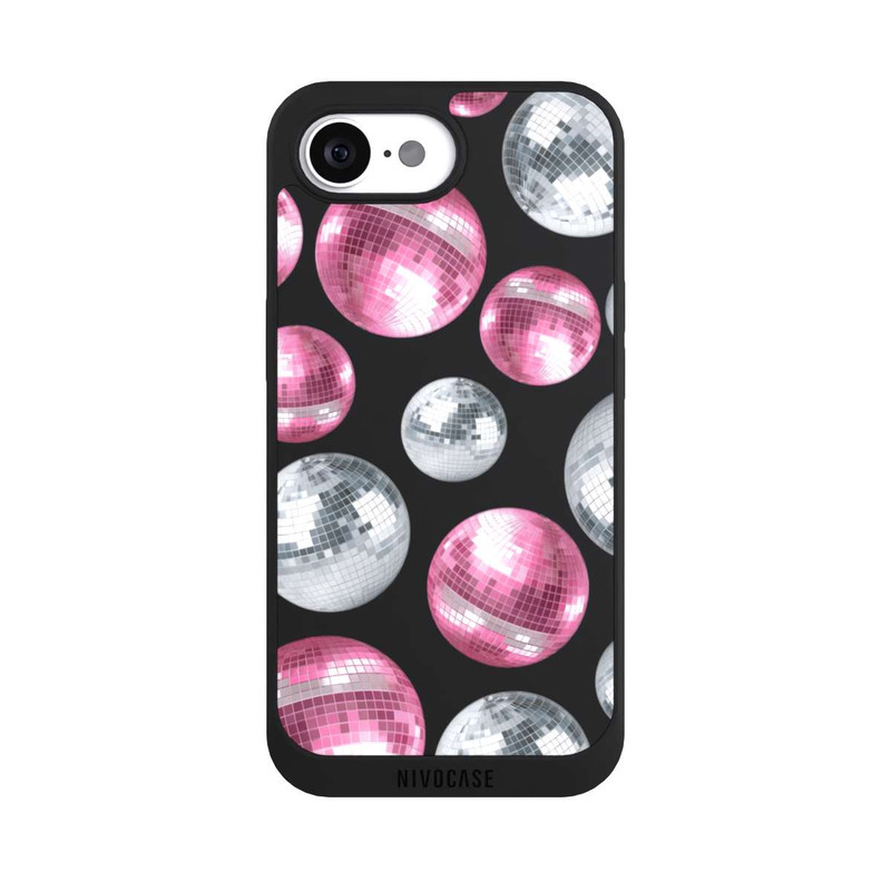 iPhone 16e NIVOpure Discokugel Show Pink Transparent