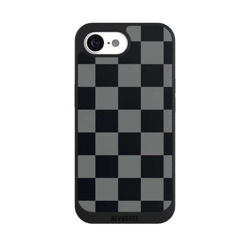 Apple iPhone 16e NIVOpure Schachbrett Schwarz Grau