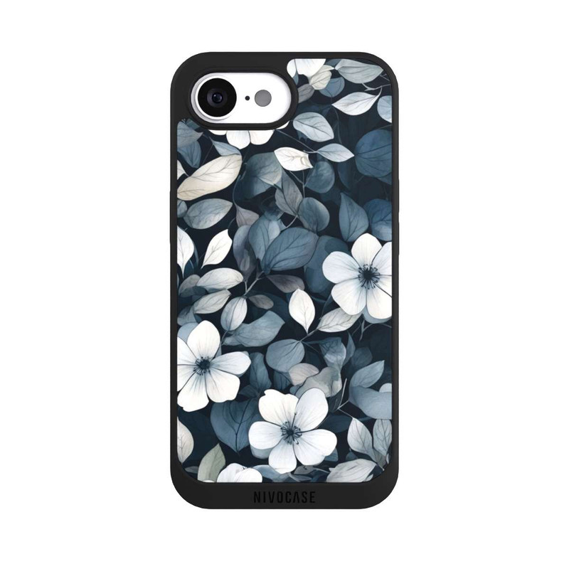 iPhone 16e NIVOpure Blaue Negativblumen mit KI