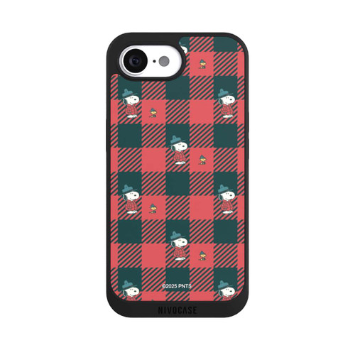 Apple iPhone 16e NIVOpure Peanuts Rot Schottenmuster