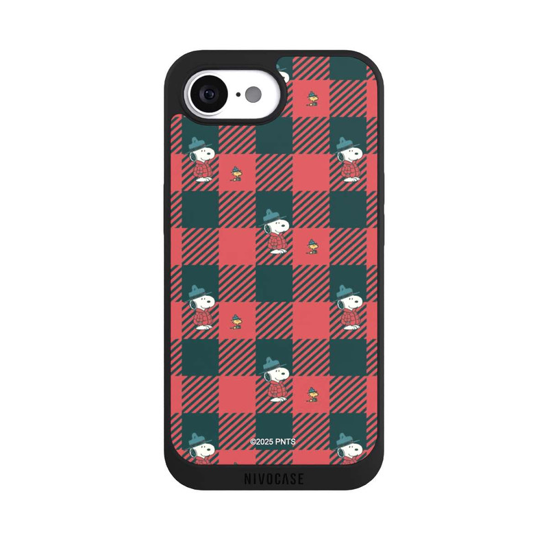 iPhone 16e NIVOpure Peanuts Rot Schottenmuster