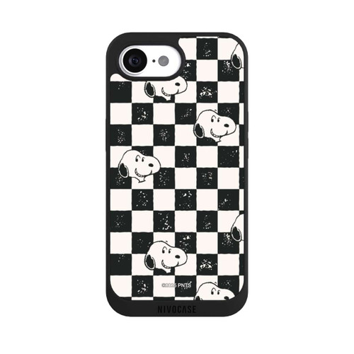 Apple iPhone 16e NIVOpure Snoopy Heads Checked Pattern