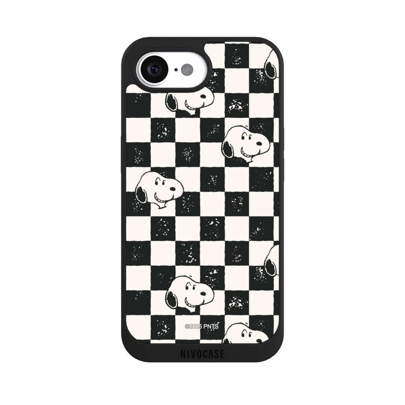 iPhone 16e NIVOpure Snoopy Heads Checked Pattern