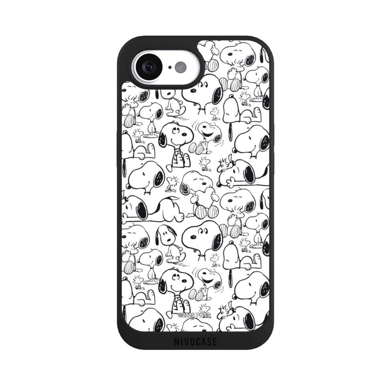 iPhone 16e NIVOpure Classic Snoopy Pattern White