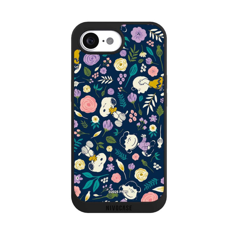 iPhone 16e NIVOpure Peanuts Dark Flower Pattern