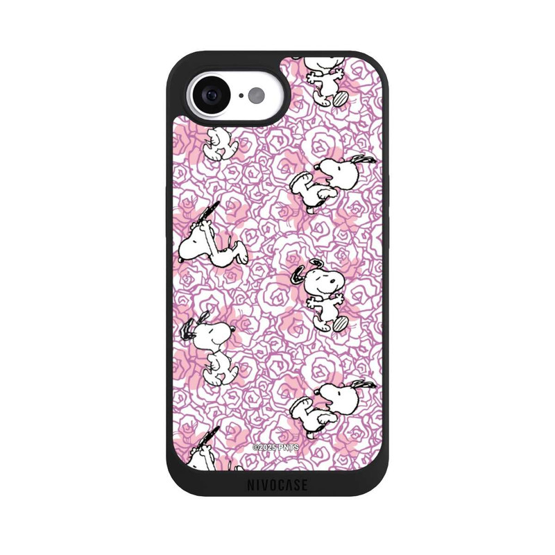 iPhone 16e NIVOpure Peanuts Pink Roses Pattern