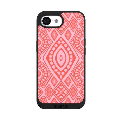 Apple iPhone 16e NIVOpure Boho Geometric Intricate Tribal Design in Shades of Pink