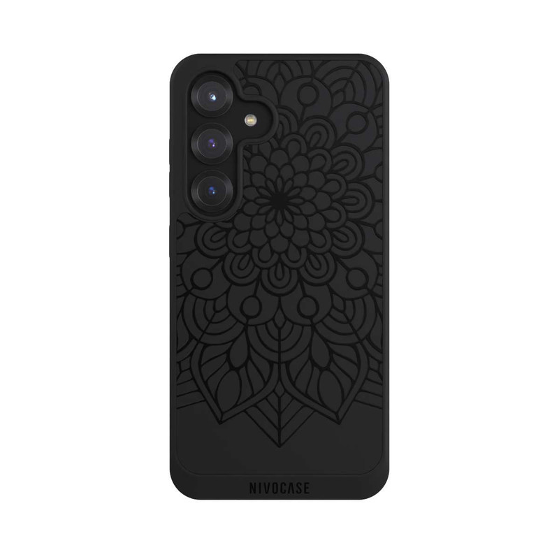 Galaxy S25 NIVOpure Mandala Indien Noir sans Fond