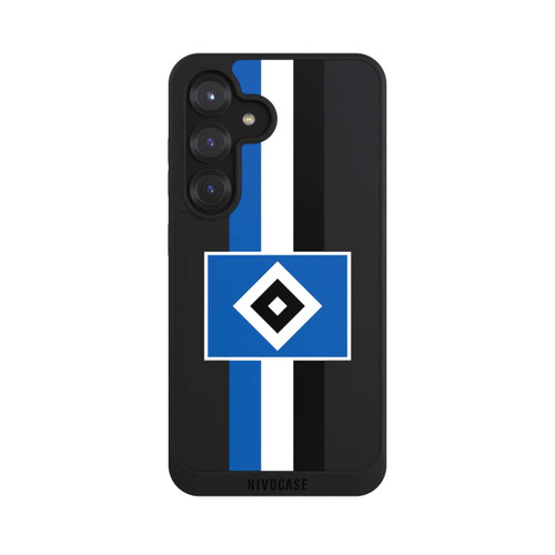 Samsung Galaxy S25 NIVOpure HSV Streifen - Blau-Weiß-Schwarz - ohne Hintergrund