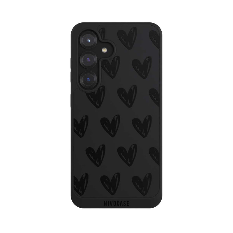 Galaxy S25 NIVOpure Herzen Schwarz ohne Hintergrund