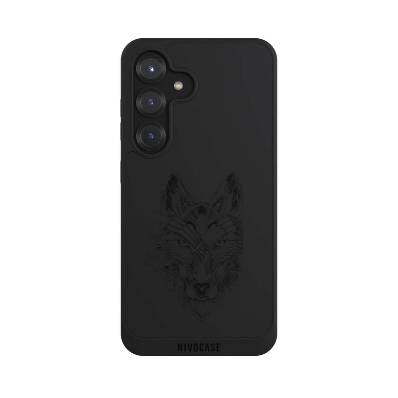 Galaxy S25 NIVOpure Wolf Mandala ohne Hintergrund