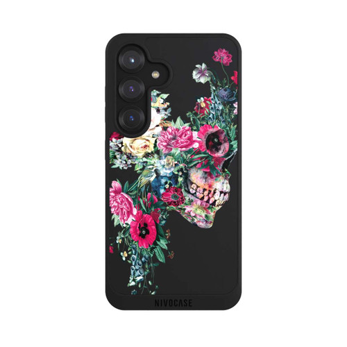 Samsung Galaxy S25 NIVOpure Flower Skull transparent