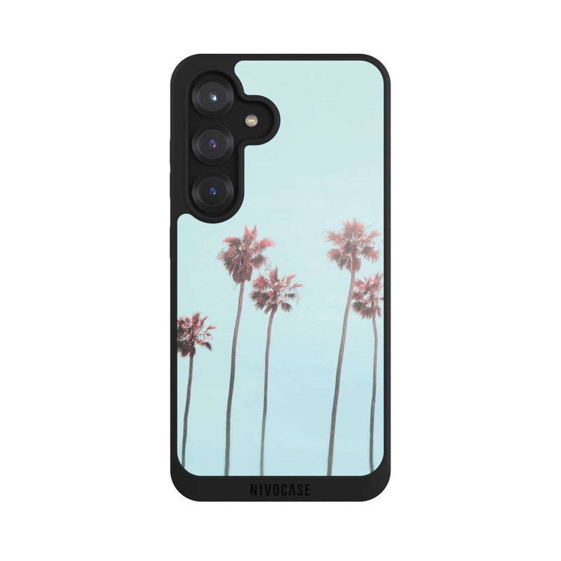 Galaxy S25 NIVOpure Paradis des palmiers de plage rose