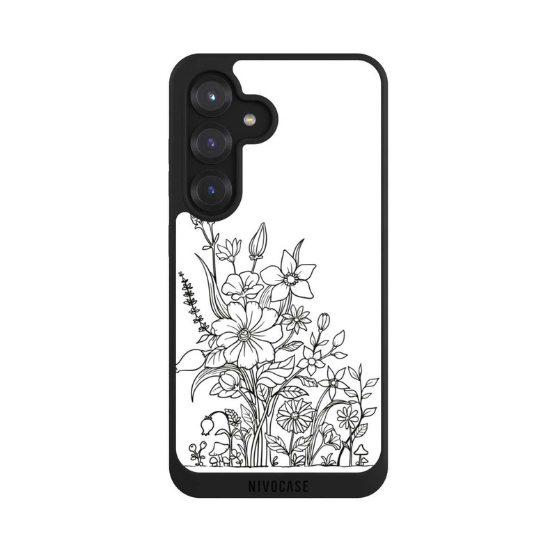 Galaxy S25 NIVOpure Blumen Linienkunst