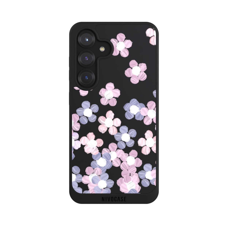 Galaxy S25 NIVOpure Fleurs simples transparentes