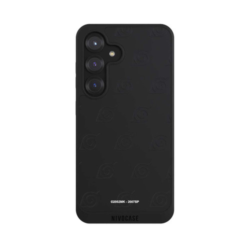 Samsung Galaxy S25 NIVOpure Schwarzes Konoha-Muster Transparent