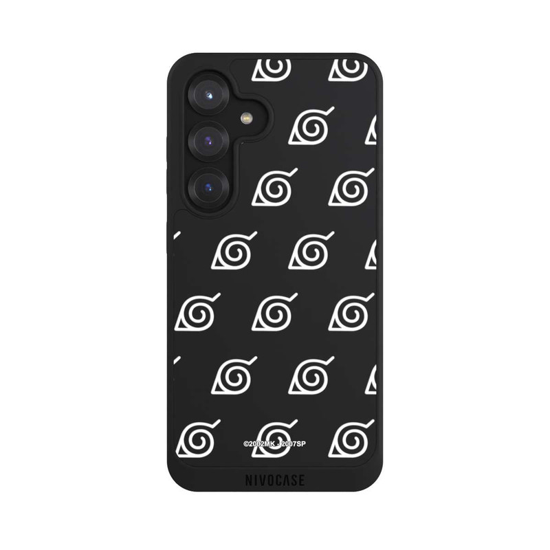 Galaxy S25 NIVOpure Weißes Konoha-Muster Transparent