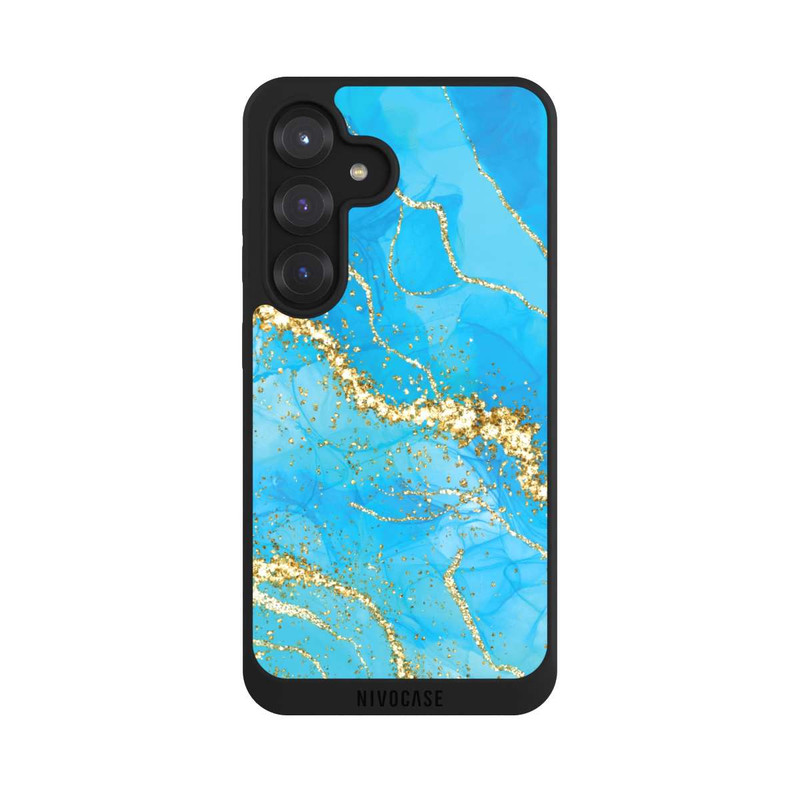 Galaxy S25 NIVOpure Fond Turquoise & Or