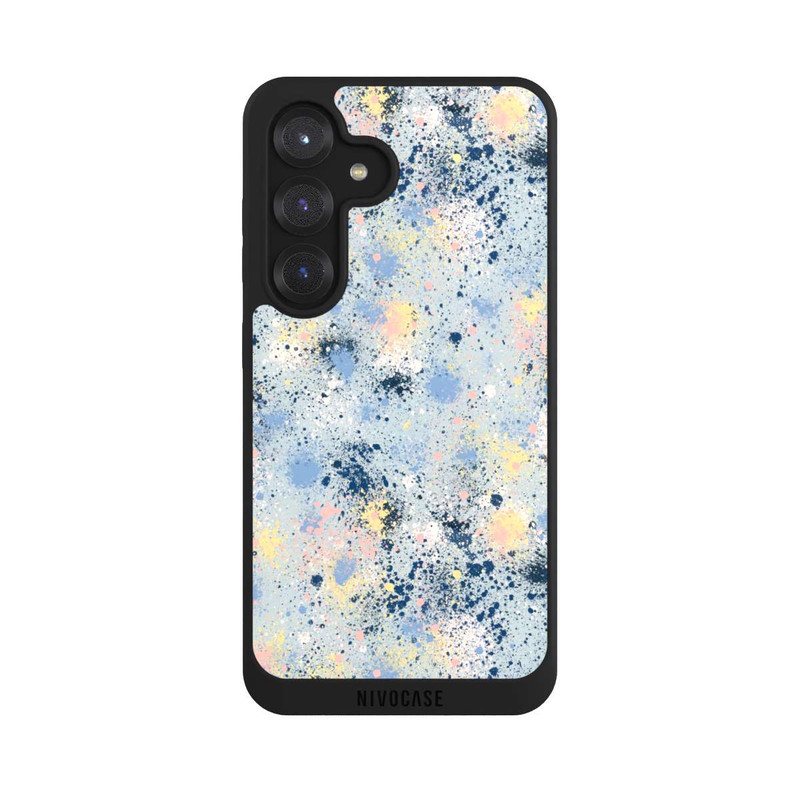 Galaxy S25 NIVOpure Tintentropfen Staub Textur Blau