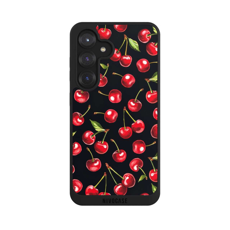 Galaxy S25 NIVOpure Motif de baies noir avec IA