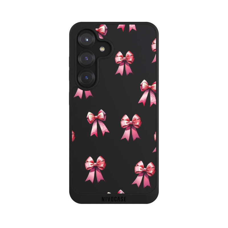 Galaxy S25 NIVOpure Bow Red Pattern Watercolor Transparent