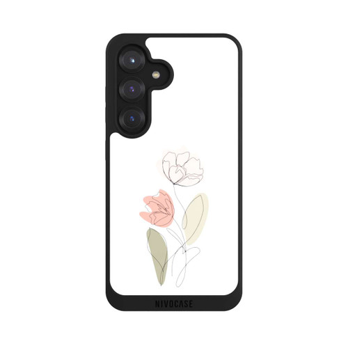 Samsung Galaxy S25 NIVOpure Blume Line Art Beige
