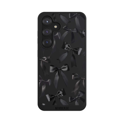 Samsung Galaxy S25 NIVOpure Schwarze Satinschleifen