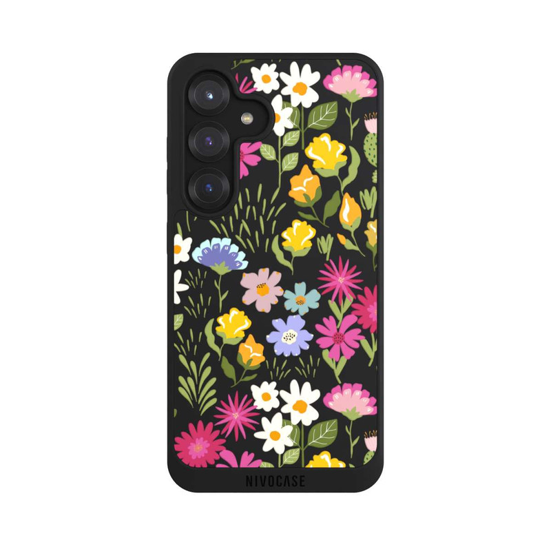 Galaxy S25 NIVOpure Bunte Sommerblumen Transparent