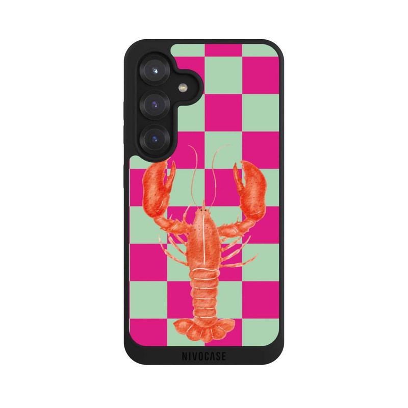 Galaxy S25 NIVOpure Pink Checkers Lobster