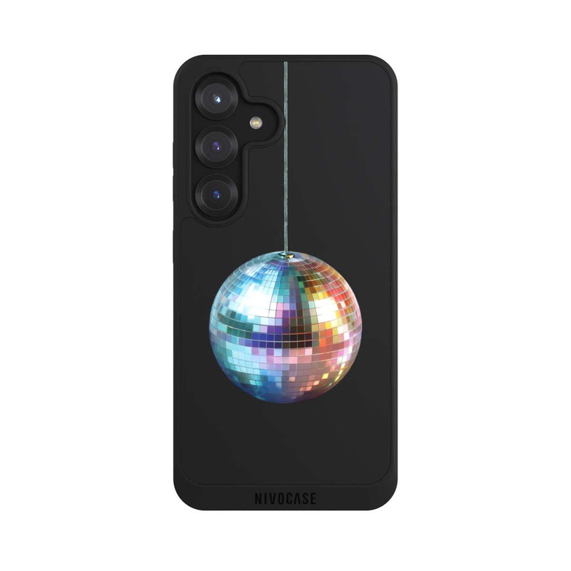 Galaxy S25 NIVOpure Discokugel Party Blau Gold Transparent mit KI