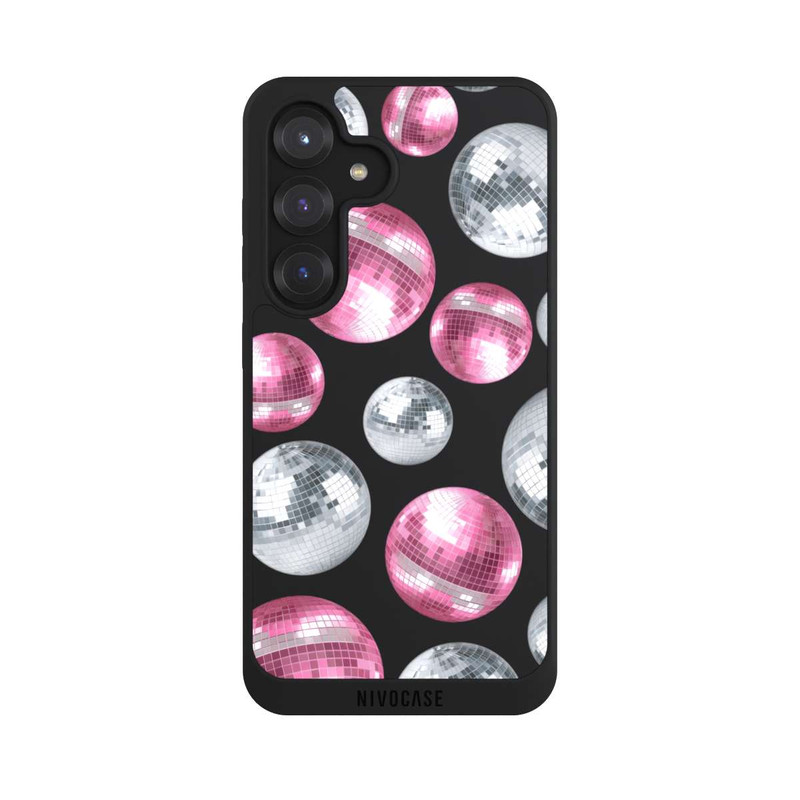 Galaxy S25 NIVOpure Discokugel Show Pink Transparent