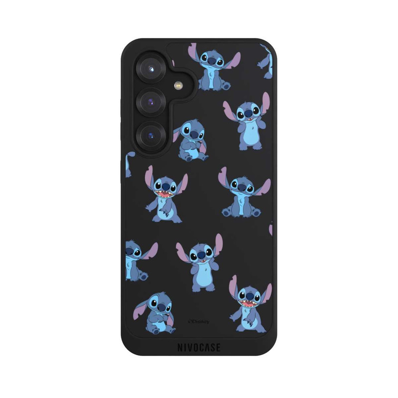 Galaxy S25 NIVOpure Stitch Faces Pattern Transparent