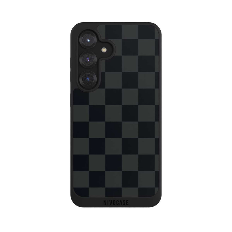 Galaxy S25 NIVOpure motif en damier noir