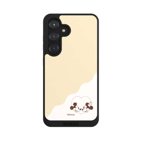 Samsung Galaxy S25 NIVOpure Mickey and Minnie Love Heart Beige