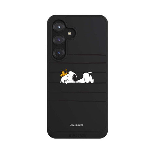 Samsung Galaxy S25 NIVOpure Snoopy Woodstock Streifen Peanuts Transparent