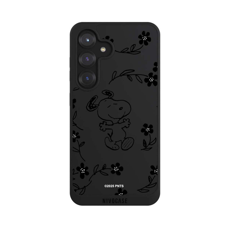 Galaxy S25 NIVOpure Snoopy und Flowers Transparent