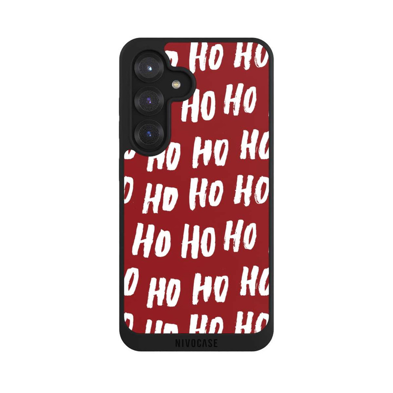 Galaxy S25 NIVOpure Ho Ho Ho Christmas Red Pattern