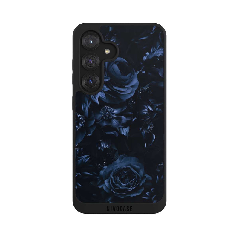 Galaxy S25 NIVOpure Shadow Flowers Blue