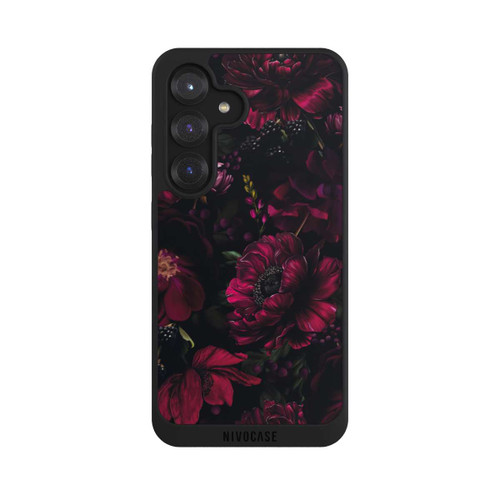 Samsung Galaxy S25 NIVOpure Dunkle Rote Blumen Liebe