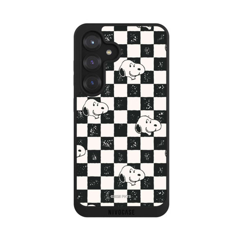 Samsung Galaxy S25 NIVOpure Snoopy Heads Checked Pattern