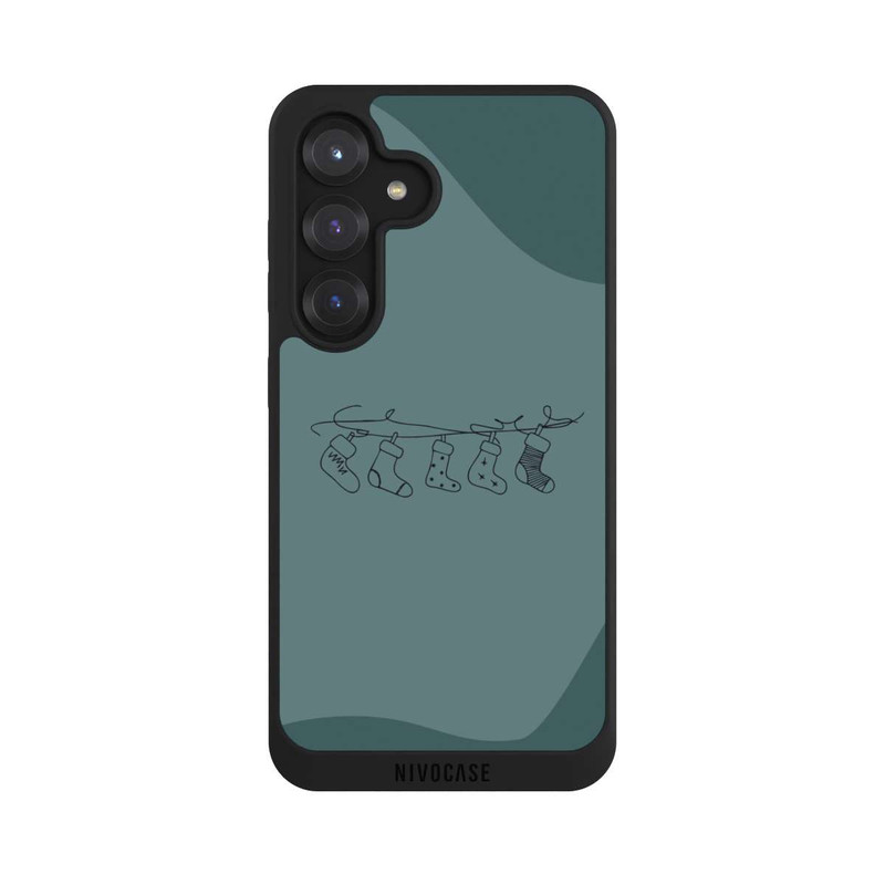 Galaxy S25 NIVOpure Christmas stockings line art minimalistic