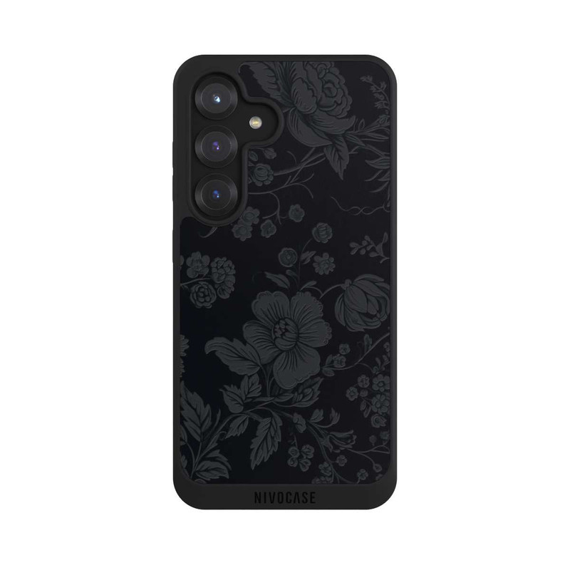 Galaxy S25 NIVOpure Dunkle Blumen Vintageoptik