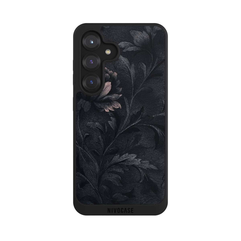 Galaxy S25 NIVOpure Dunkles Blumenmuster Vintage