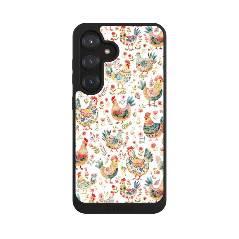 Galaxy S25 NIVOpure Motif de poulet coloré avec IA